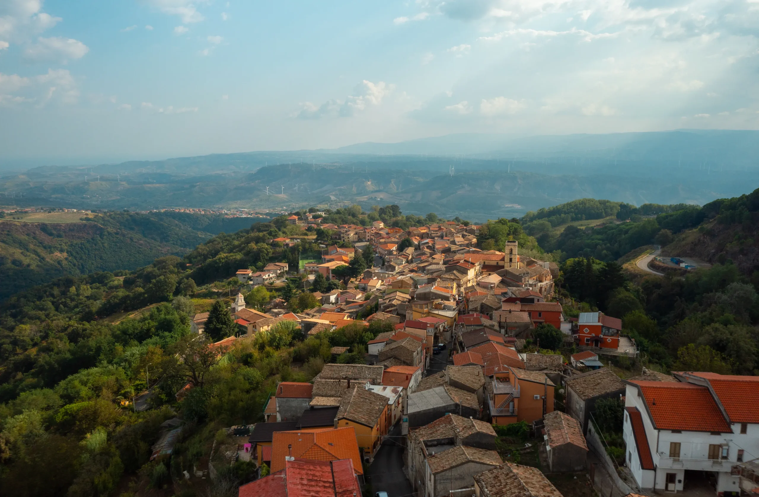 vista dall'alto del borgo di Miglierina